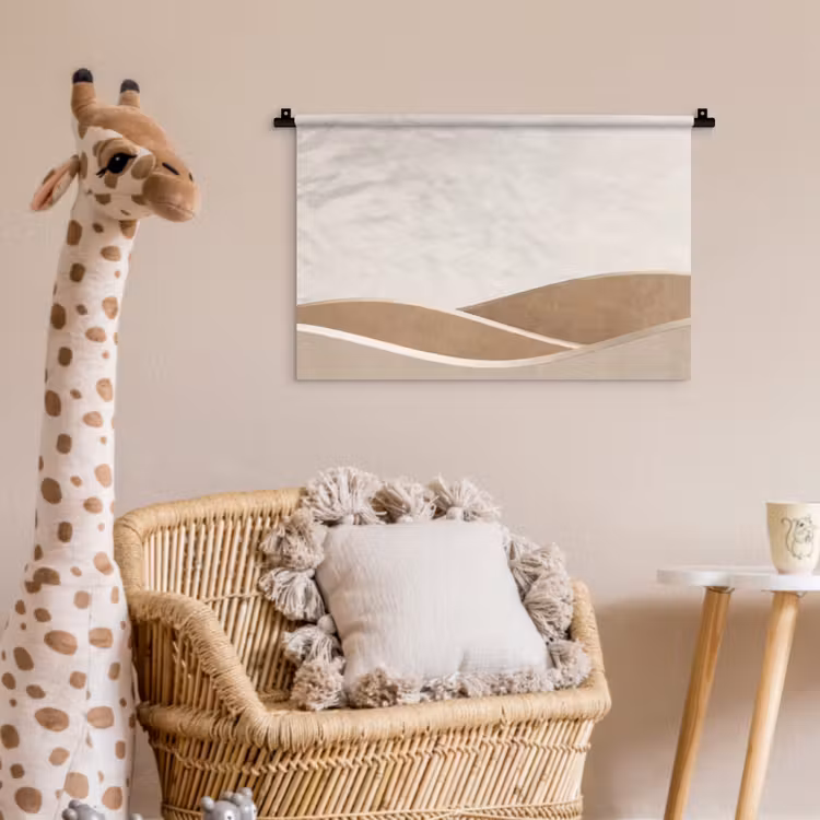 Wandkleed - Abstract - Golven - Modern - Beige — 5