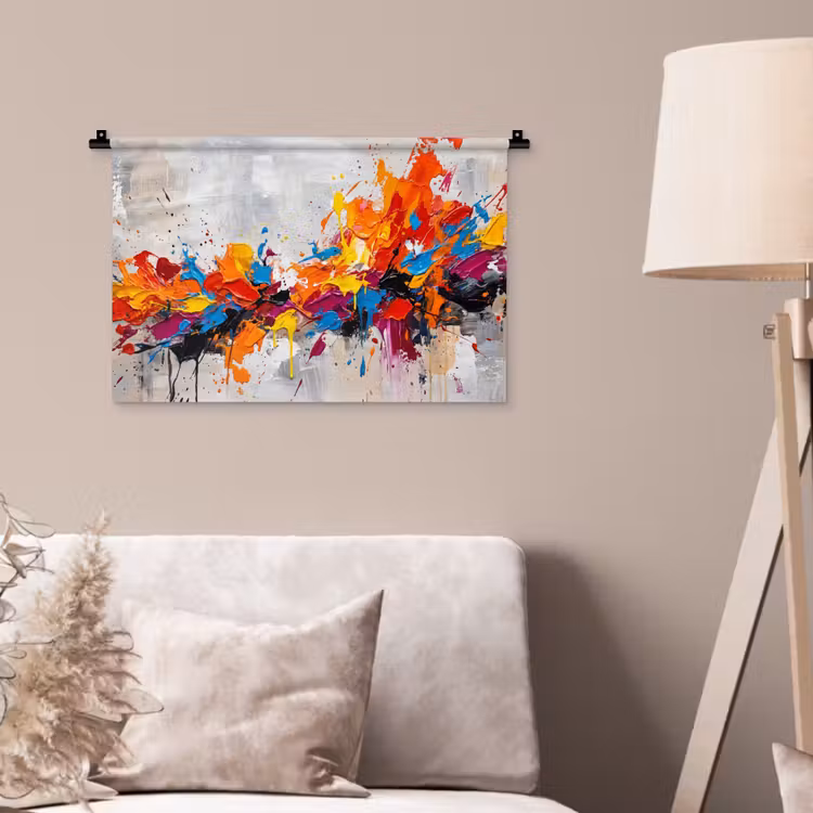 Wandkleed - Abstract - Schilderij - Kleurrijk - Dynamisch — 2