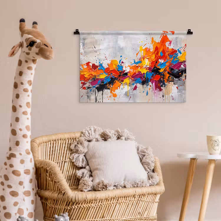 Wandkleed - Abstract - Schilderij - Kleurrijk - Dynamisch — 5
