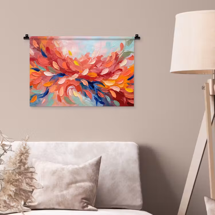 Wandkleed - Bloemen - Abstract - Kunst - Modern — 2