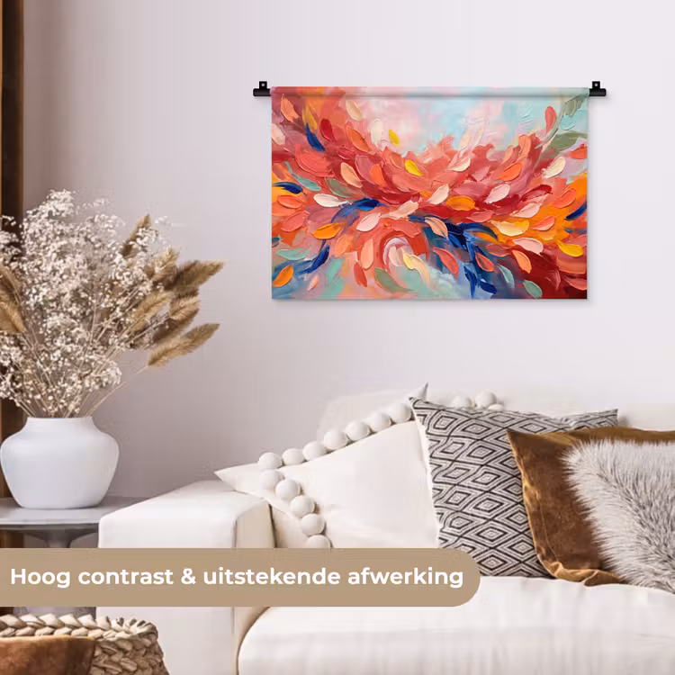Wandkleed - Bloemen - Abstract - Kunst - Modern — 4