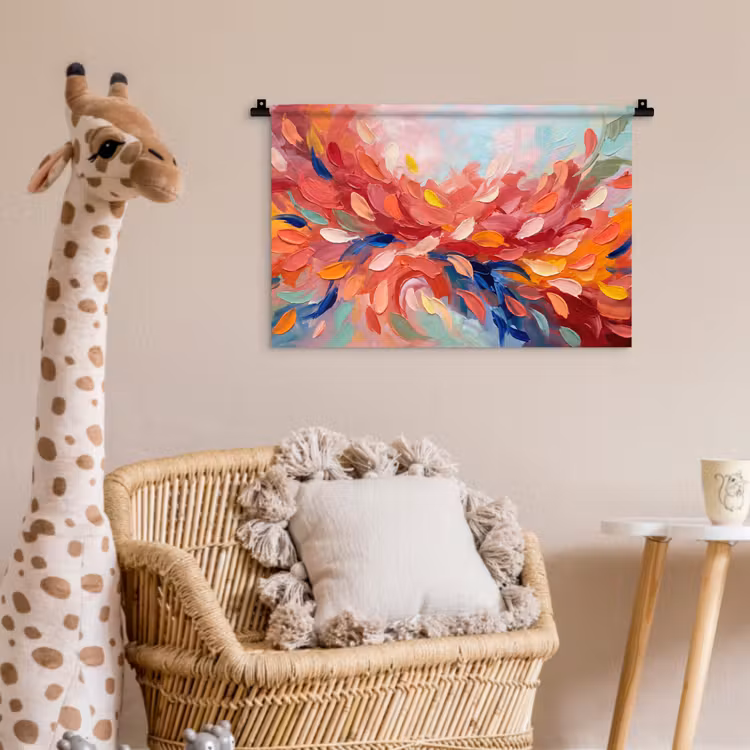 Wandkleed - Bloemen - Abstract - Kunst - Modern — 5
