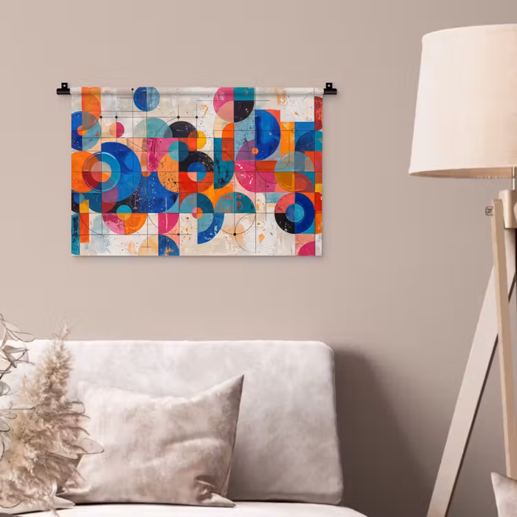 Wandkleed - Kunst - Geometrisch - Abstract - Kleurrijk — 2