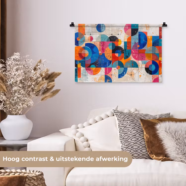 Wandkleed - Kunst - Geometrisch - Abstract - Kleurrijk — 4