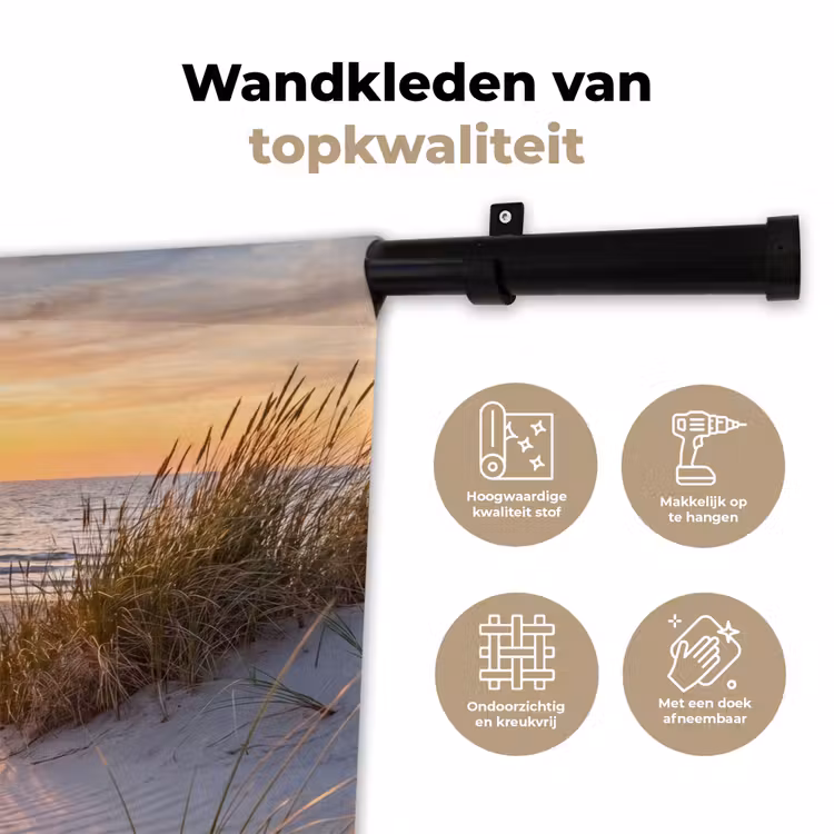 Wandkleed - Strand - Zonsondergang - Natuur - Landschap — 3