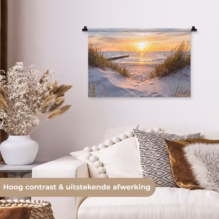 Wandkleed - Strand - Zonsondergang - Natuur - Landschap — 4