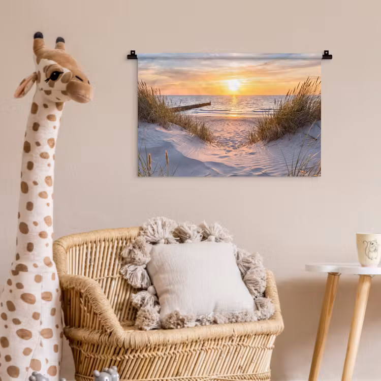 Wandkleed - Strand - Zonsondergang - Natuur - Landschap — 5