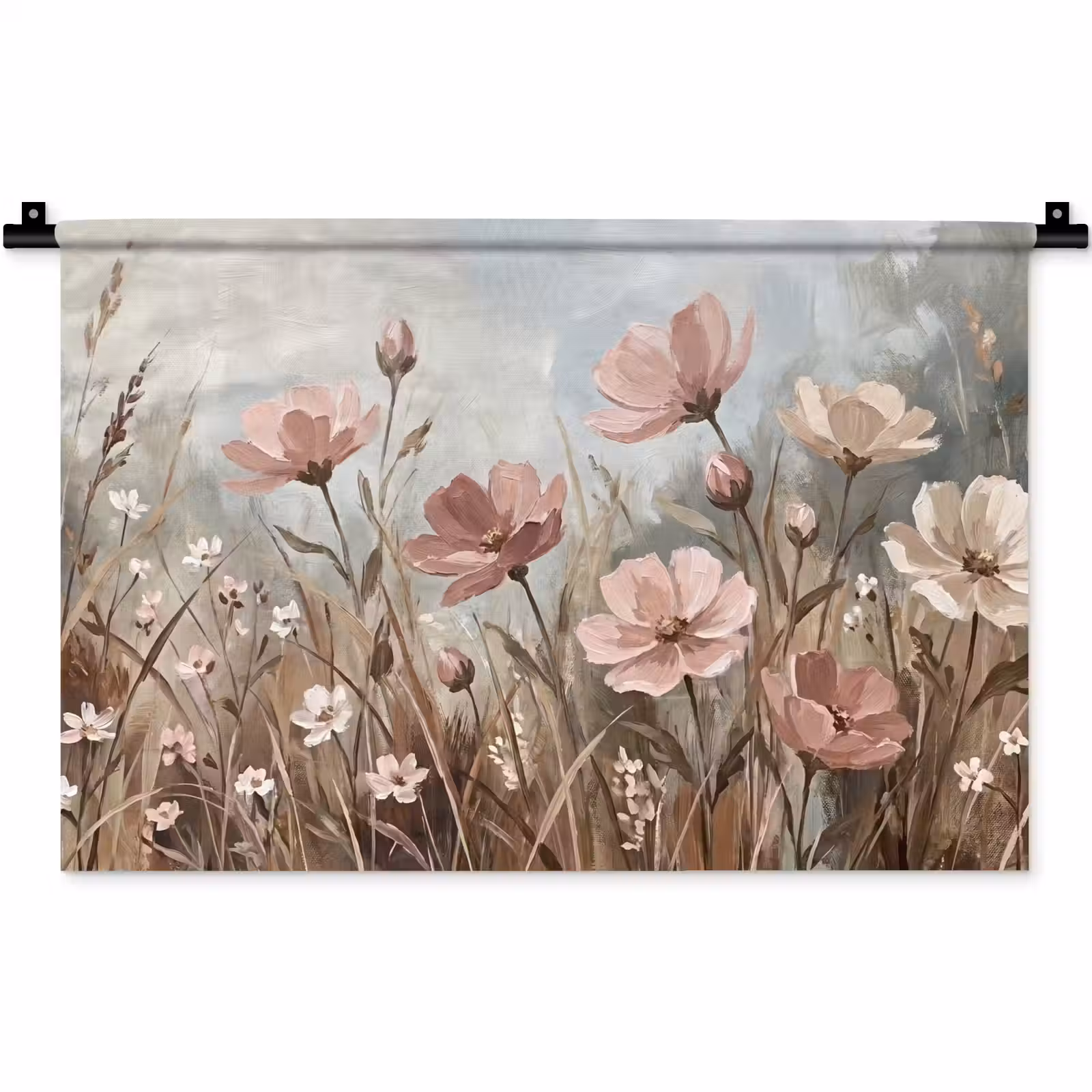 Wandkleed - Bloemen - Botanisch - Schilderij - Pastel - Rustiek — 1