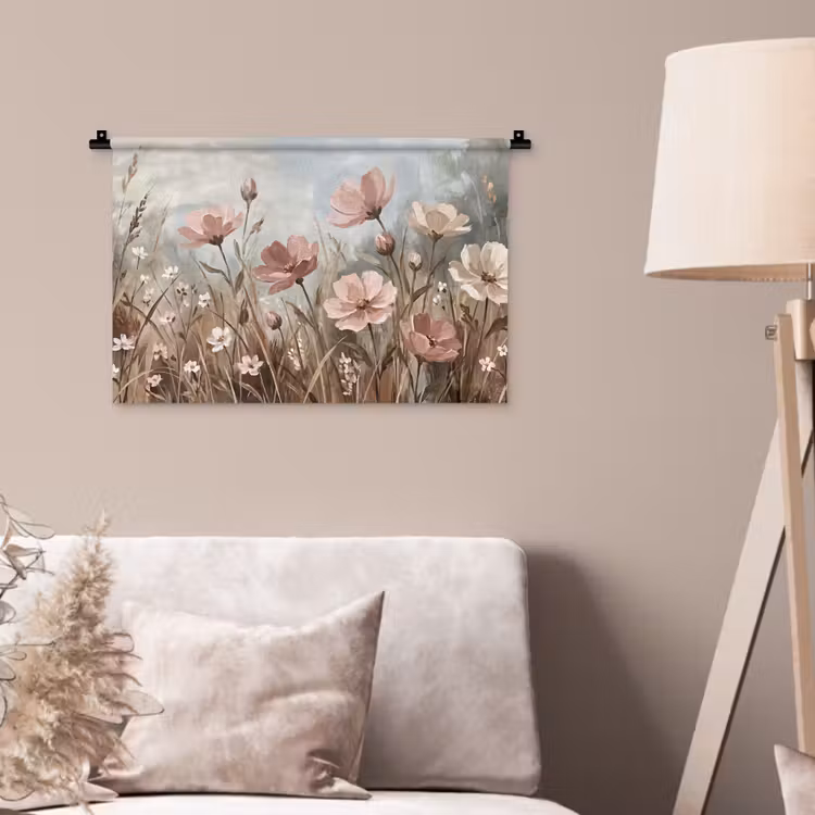 Wandkleed - Bloemen - Botanisch - Schilderij - Pastel - Rustiek — 2