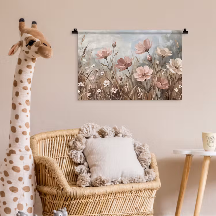 Wandkleed - Bloemen - Botanisch - Schilderij - Pastel - Rustiek — 5