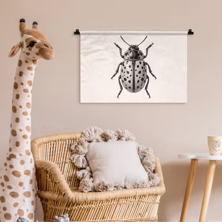 Wandkleed - Kever - Insect - Vintage — 5