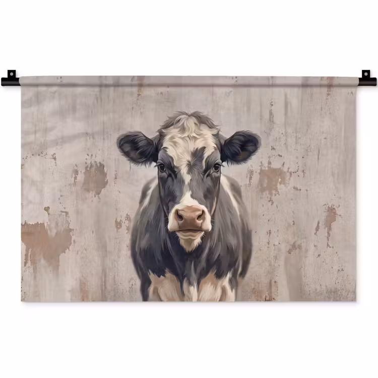 Wandkleed - Koe - Portret - Dieren - Modern — 1