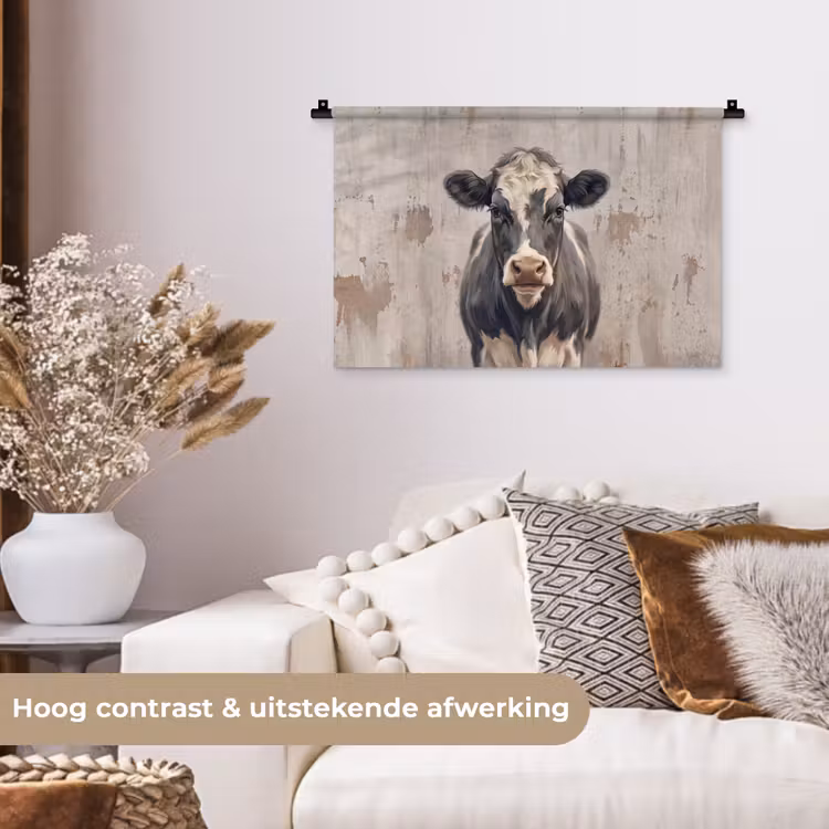 Wandkleed - Koe - Portret - Dieren - Modern — 4