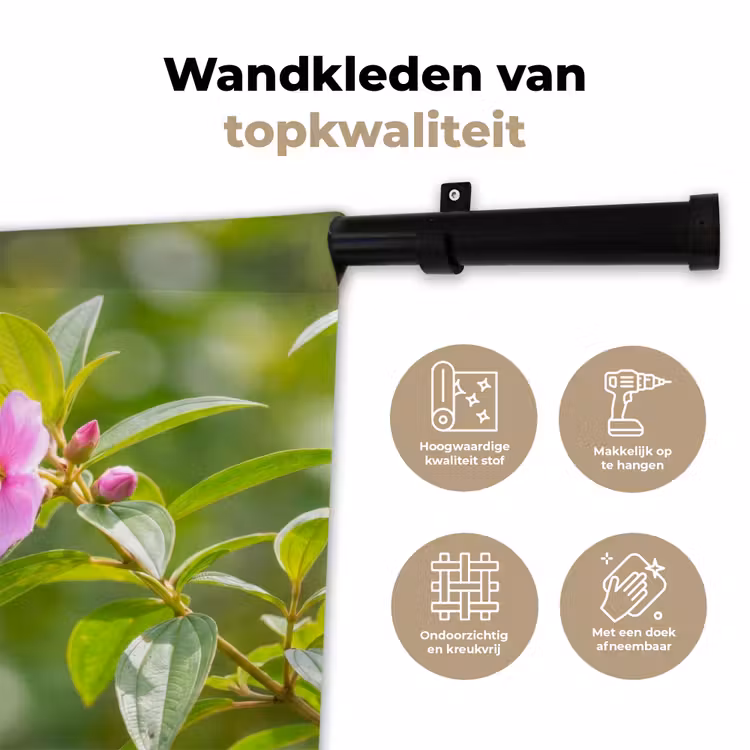 Wandkleed - Kolibrie - Bloem - Natuur - Groen — 3