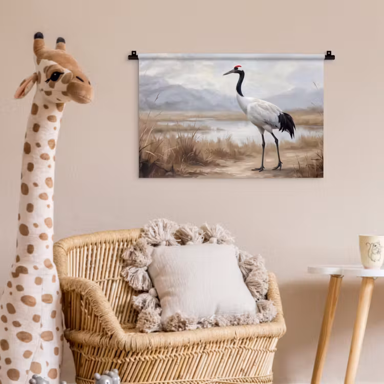 Wandkleed - Kraanvogel - Natuur - Realistisch — 5