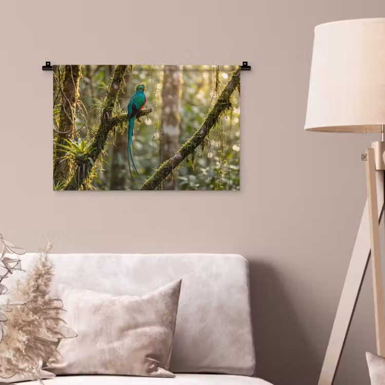 Wandkleed - Quetzal - Jungle - Natuur - Groen — 2