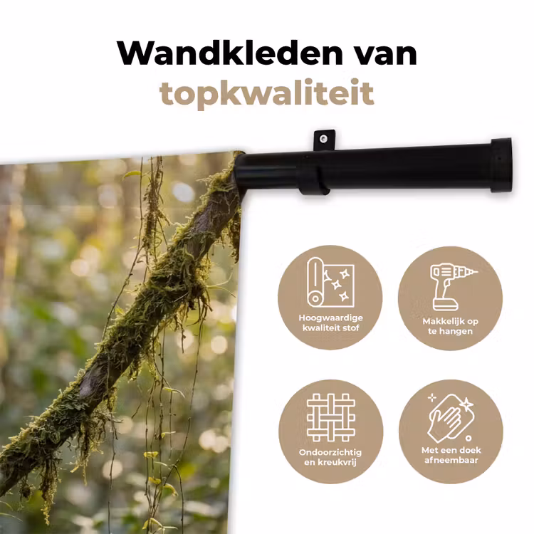 Wandkleed - Quetzal - Jungle - Natuur - Groen — 3