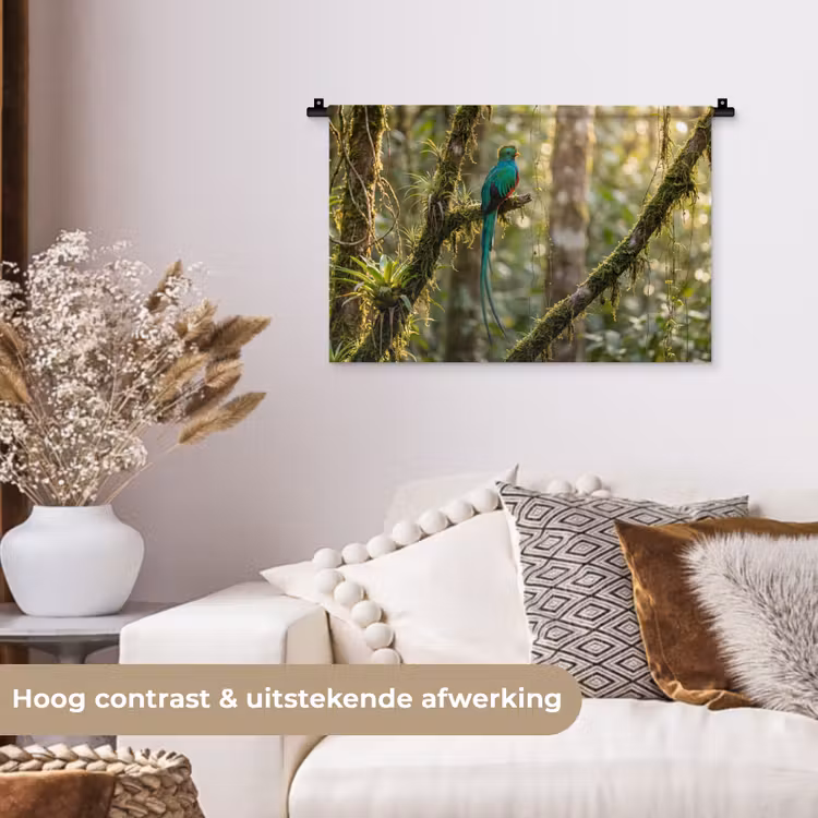 Wandkleed - Quetzal - Jungle - Natuur - Groen — 4
