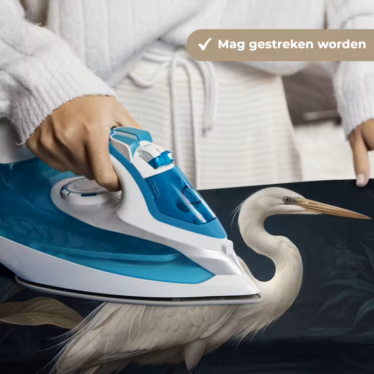 Wandkleed - Reiger - Water - Natuur - Modern - Wit — 6