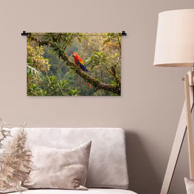 Wandkleed - Ara - Jungle - Rood — 2
