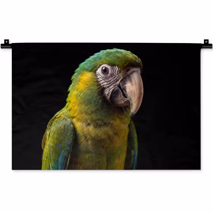 Wandkleed - Ara - Portret - Groen — 1