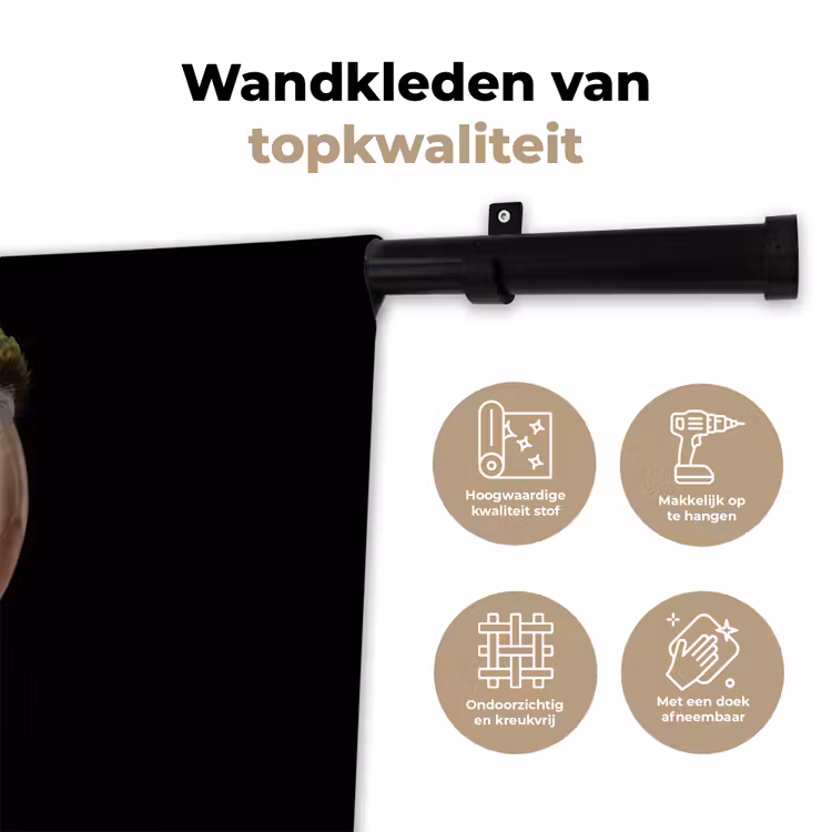 Wandkleed - Ara - Portret - Groen — 3