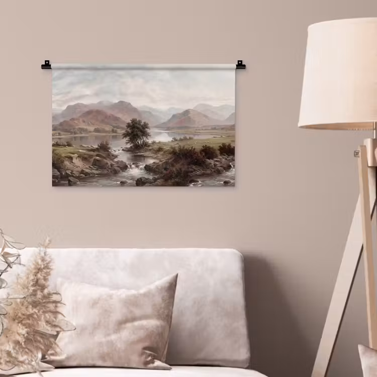 Wandkleed - Berglandschap - Meer - Bergen - Vallei - Klassiek — 2