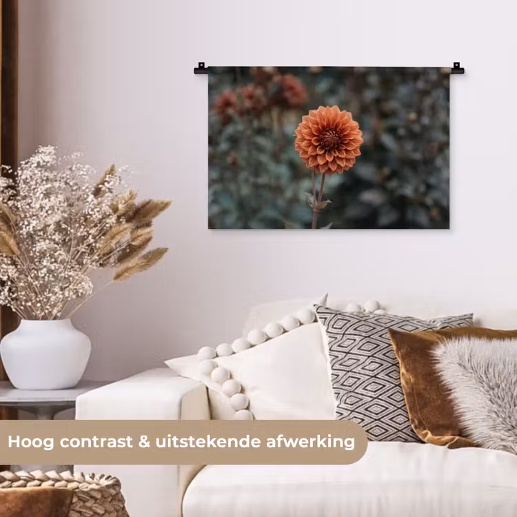 Wandkleed - Dahlia - Bloem - Natuur - Sfeervol — 4
