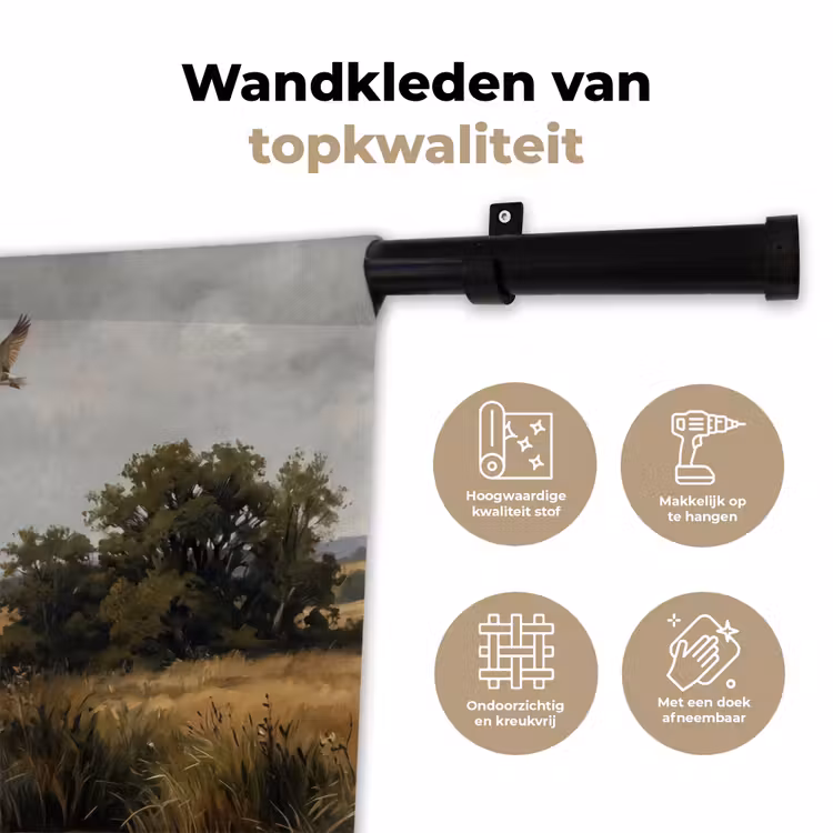 Wandkleed - Eenden - Rivier - Landschap - Vlucht - Nostalgisch — 3