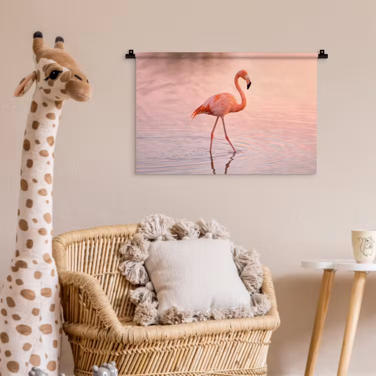Wandkleed - Flamingo - Water - Roze — 5