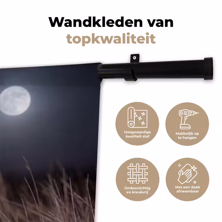 Wandkleed - Kerkuil - Maan - Nacht — 3