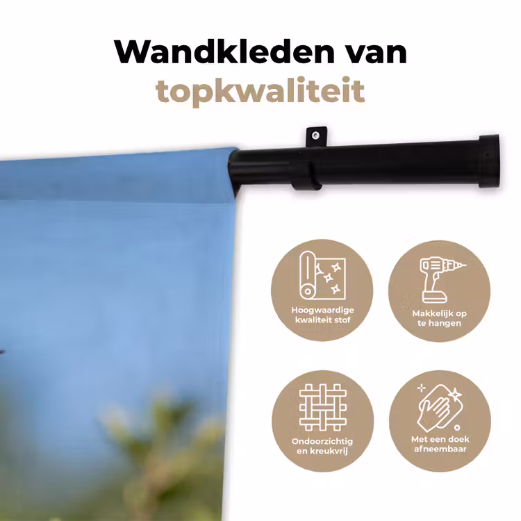 Wandkleed - Kolibrie - Bloem - Natuur - Groen — 3