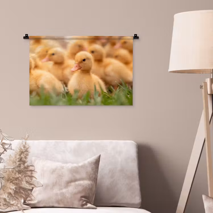 Wandkleed - Pijltje - Eend - Natuur - Geel — 2
