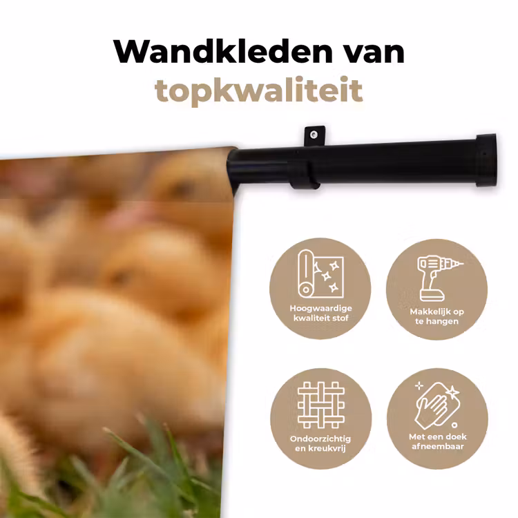 Wandkleed - Pijltje - Eend - Natuur - Geel — 3