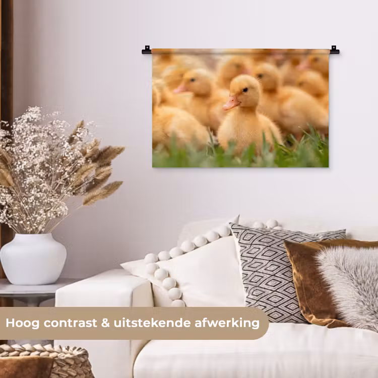 Wandkleed - Pijltje - Eend - Natuur - Geel — 4