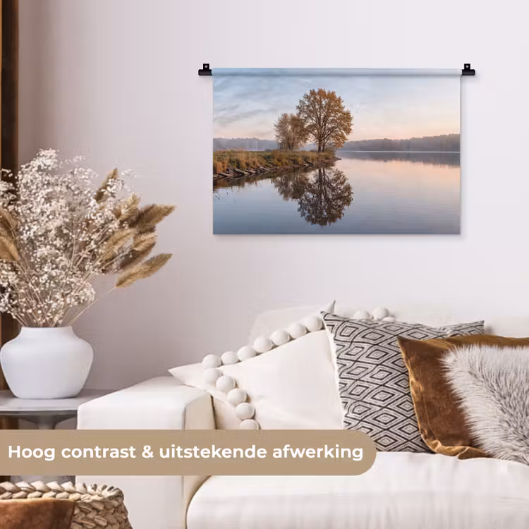 Wandkleed - Bomen - Reflectie - Water - Zonsopgang - Serene — 4