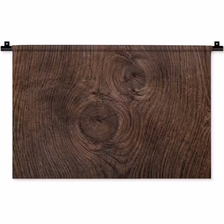 Wandkleed - Houtnerf - Textuur - Patroon - Bruin - Rustiek — 1