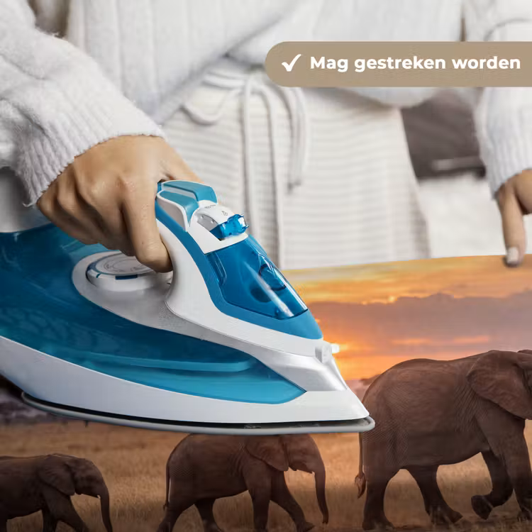 Wandkleed - Olifanten - Savanne - Zonsondergang - Afrika - Warm — 6