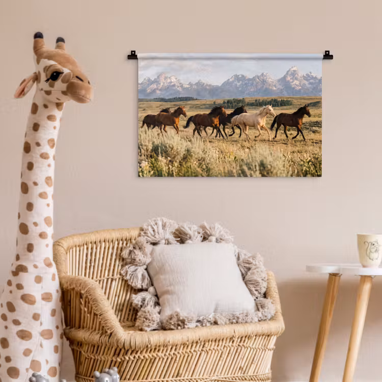 Wandkleed - Paarden - Kudde - Bergen - Vrijheid - Wild — 5