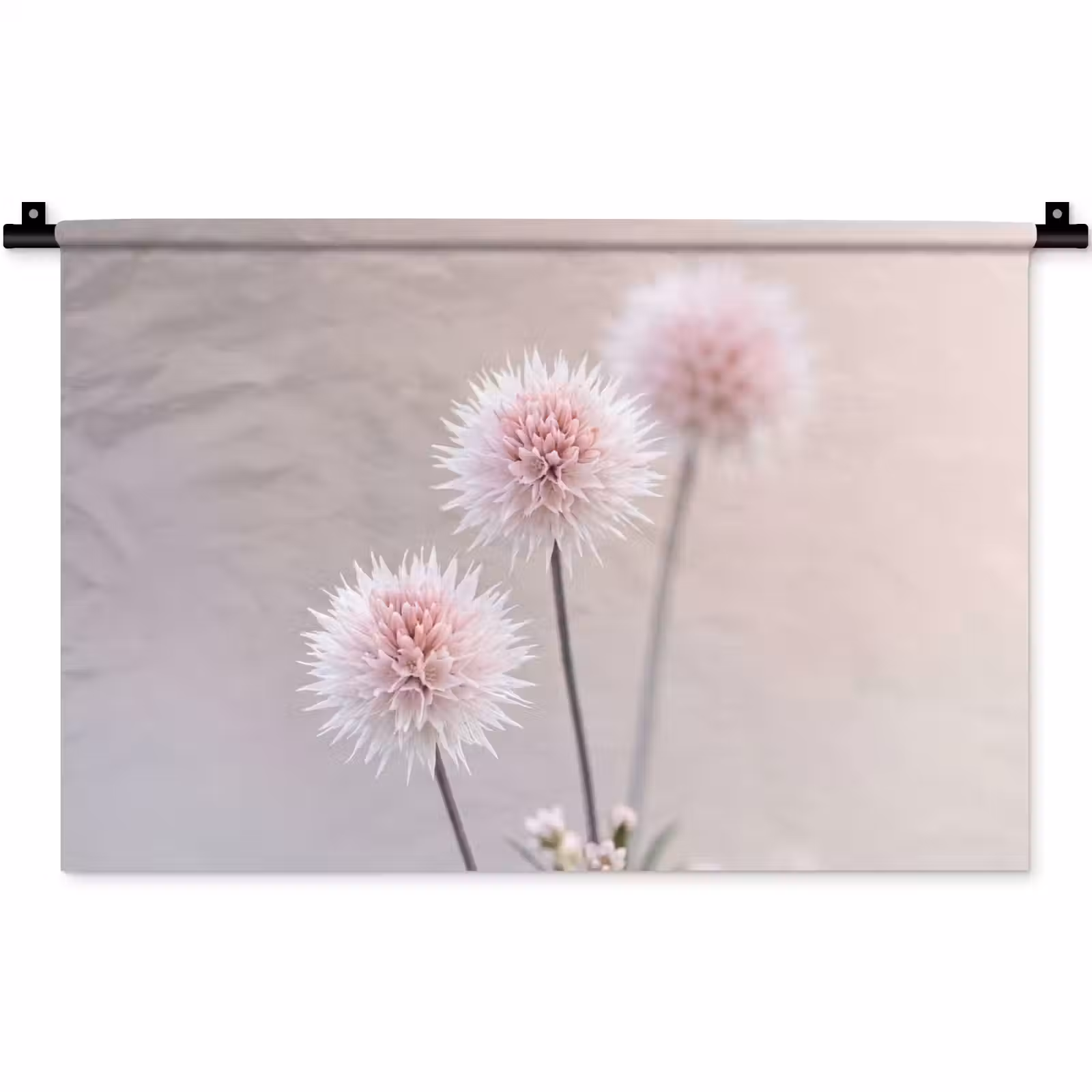 Wandkleed - Bloemen - Bollen - Roze — 1