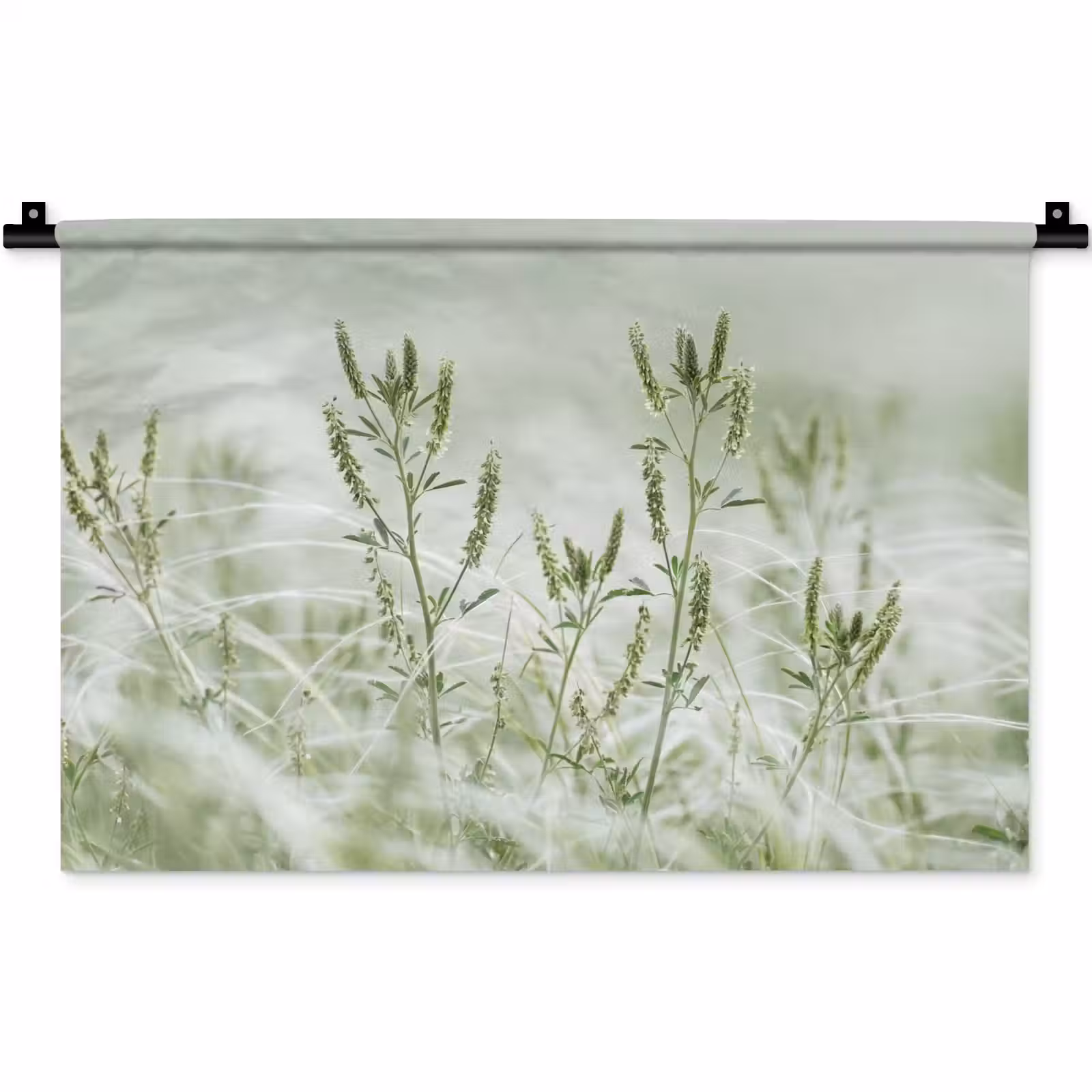 Wandkleed - Grassen - Minimalistisch - Groen — 1