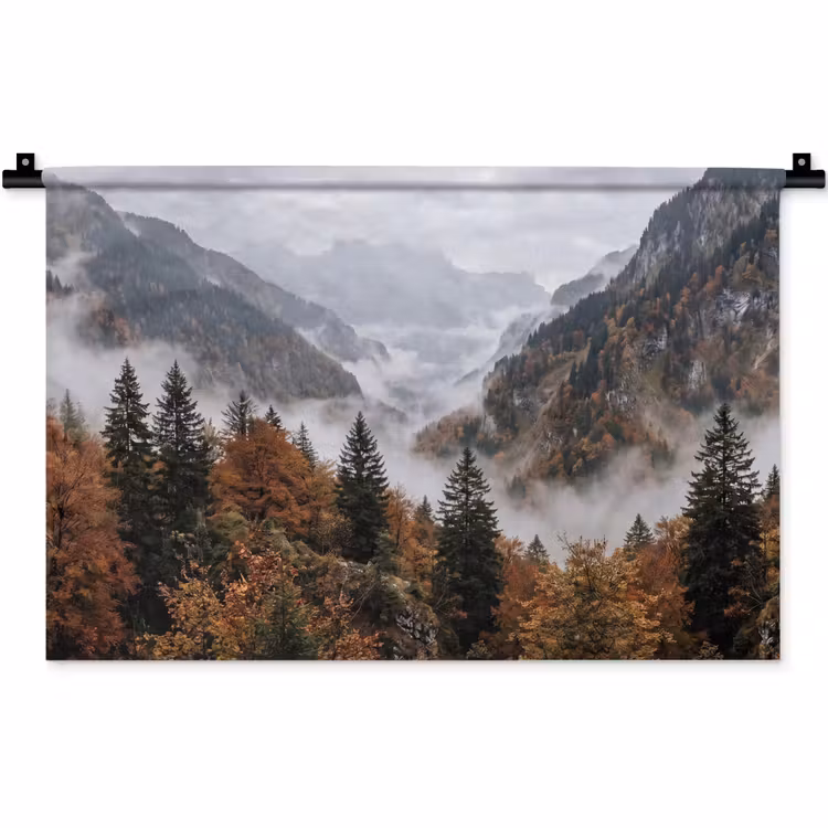 Wandkleed - Bergen - Vallei - Mist - Herfst - Natuur — 1