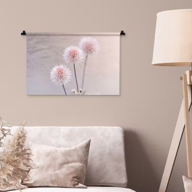 Wandkleed - Bloemen - Bollen - Roze — 2