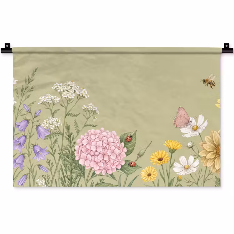 Wandkleed - Botanisch - Bloemen - Kleurrijk — 1