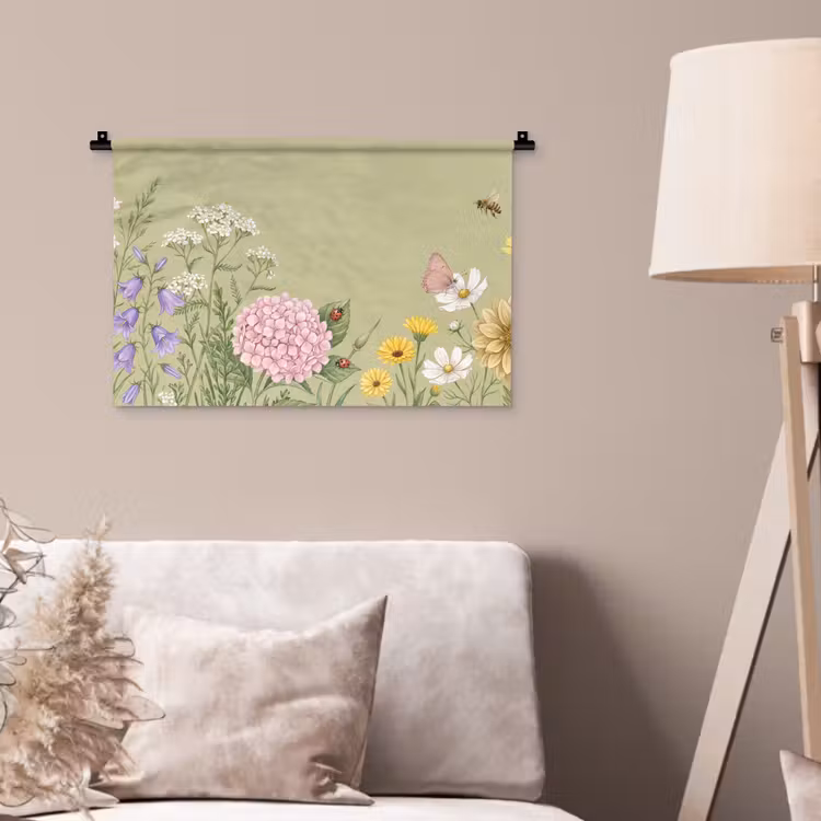 Wandkleed - Botanisch - Bloemen - Kleurrijk — 2