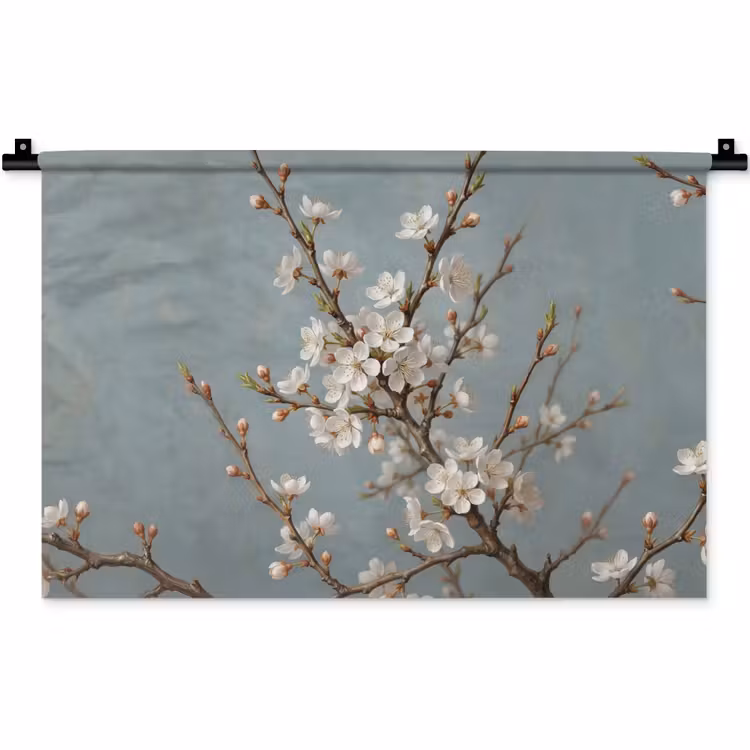 Wandkleed - Botanisch - Stilleven - Blauw — 1