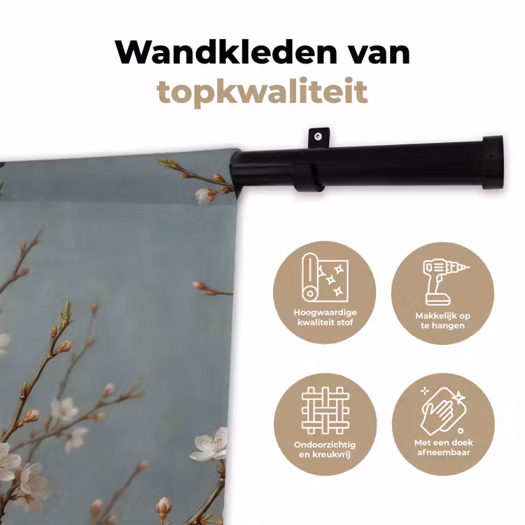 Wandkleed - Botanisch - Stilleven - Blauw — 3