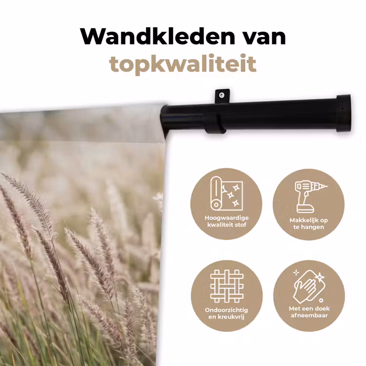 Wandkleed - Gras - Close up - Groen — 3
