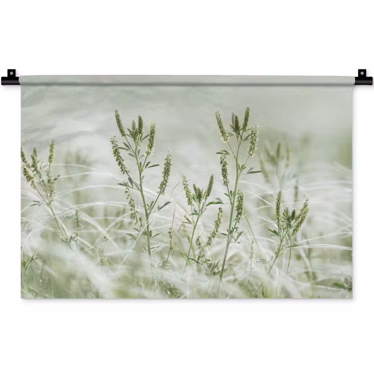 Wandkleed - Grassen - Minimalistisch - Groen — 1