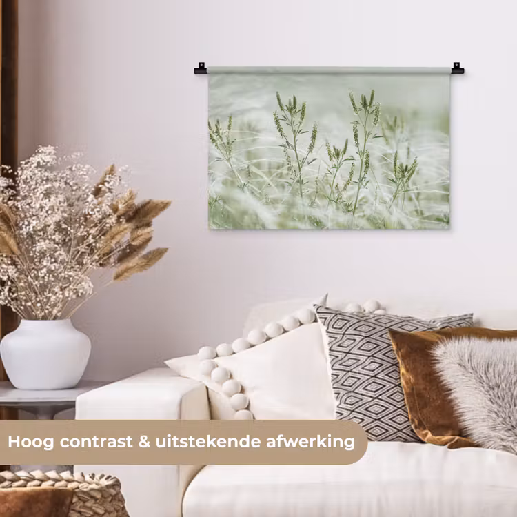 Wandkleed - Grassen - Minimalistisch - Groen — 4